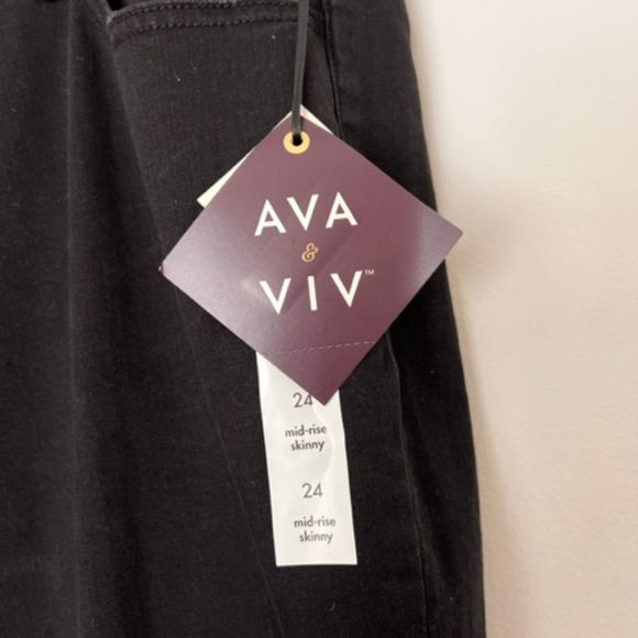 nwt - Ava & Viv mid-rise skinny black jeans - Picture 7 of 7